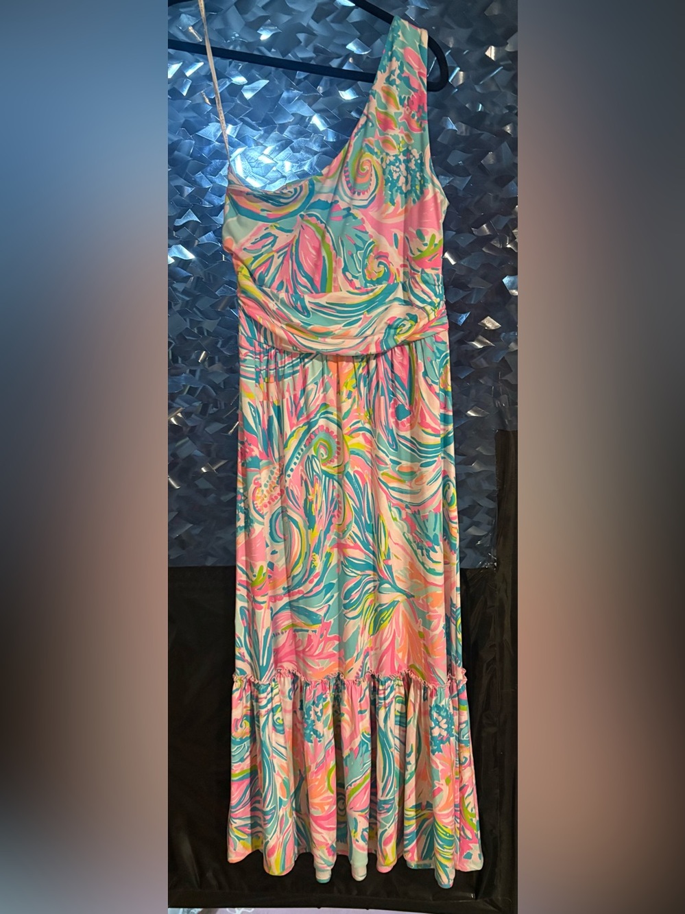 LILLY PULITZER SIZE MEDIUM MOONEY MIDI DRESS *CARNIVALE CORAL* MULTI - Picture 3 of 10